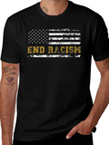 End Racism American Flag T-Shirt