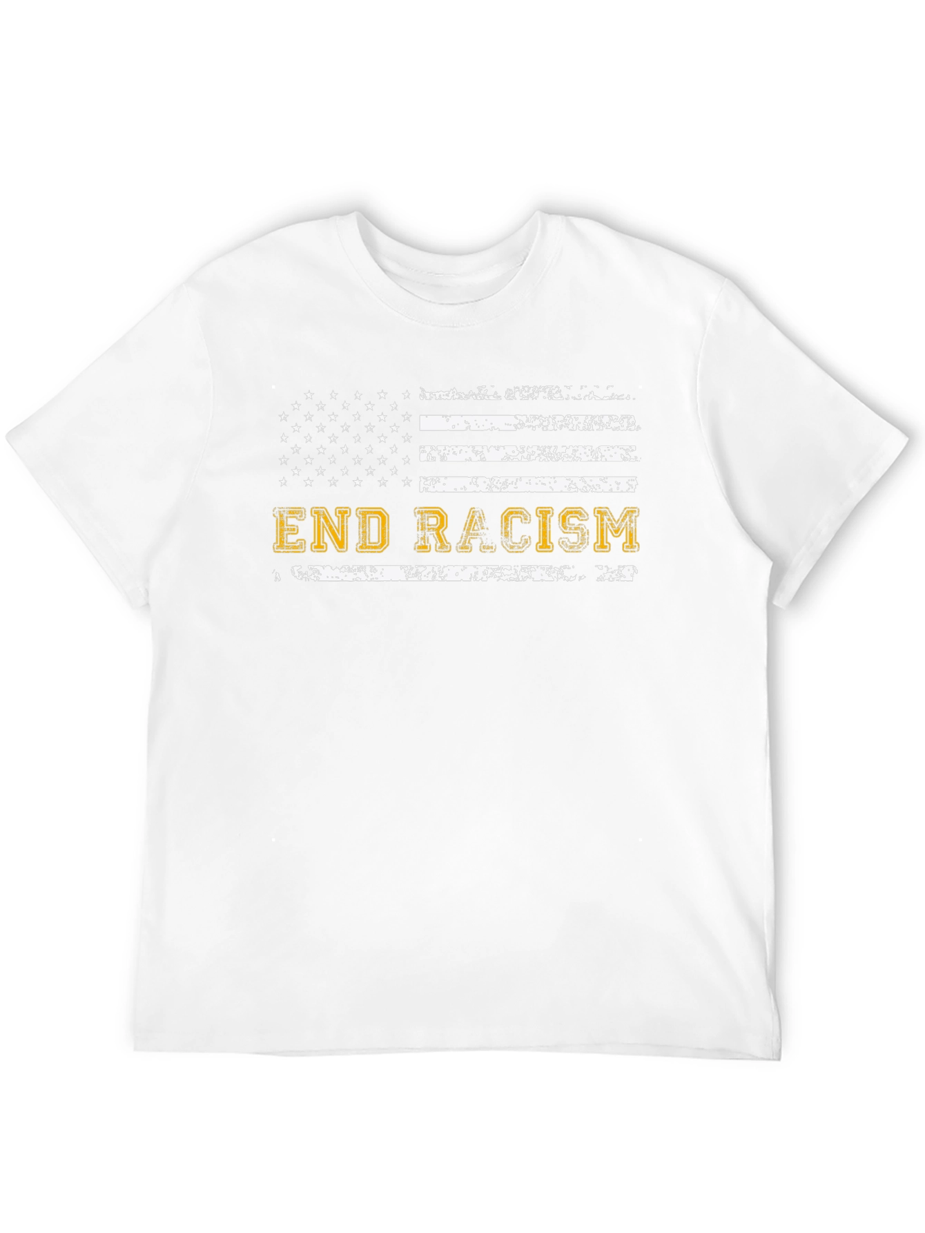 End Racism American Flag T-Shirt