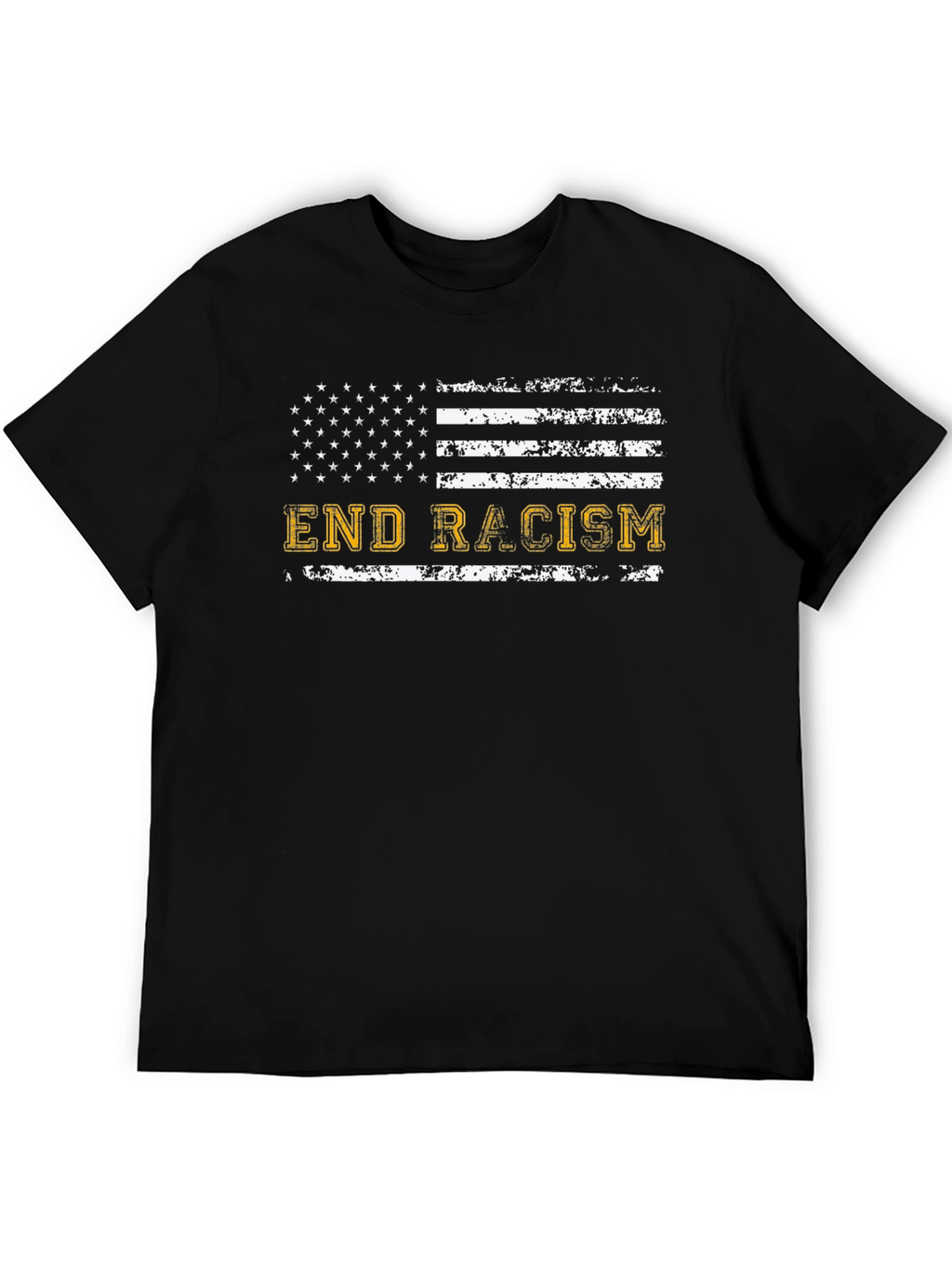 End Racism American Flag T-Shirt