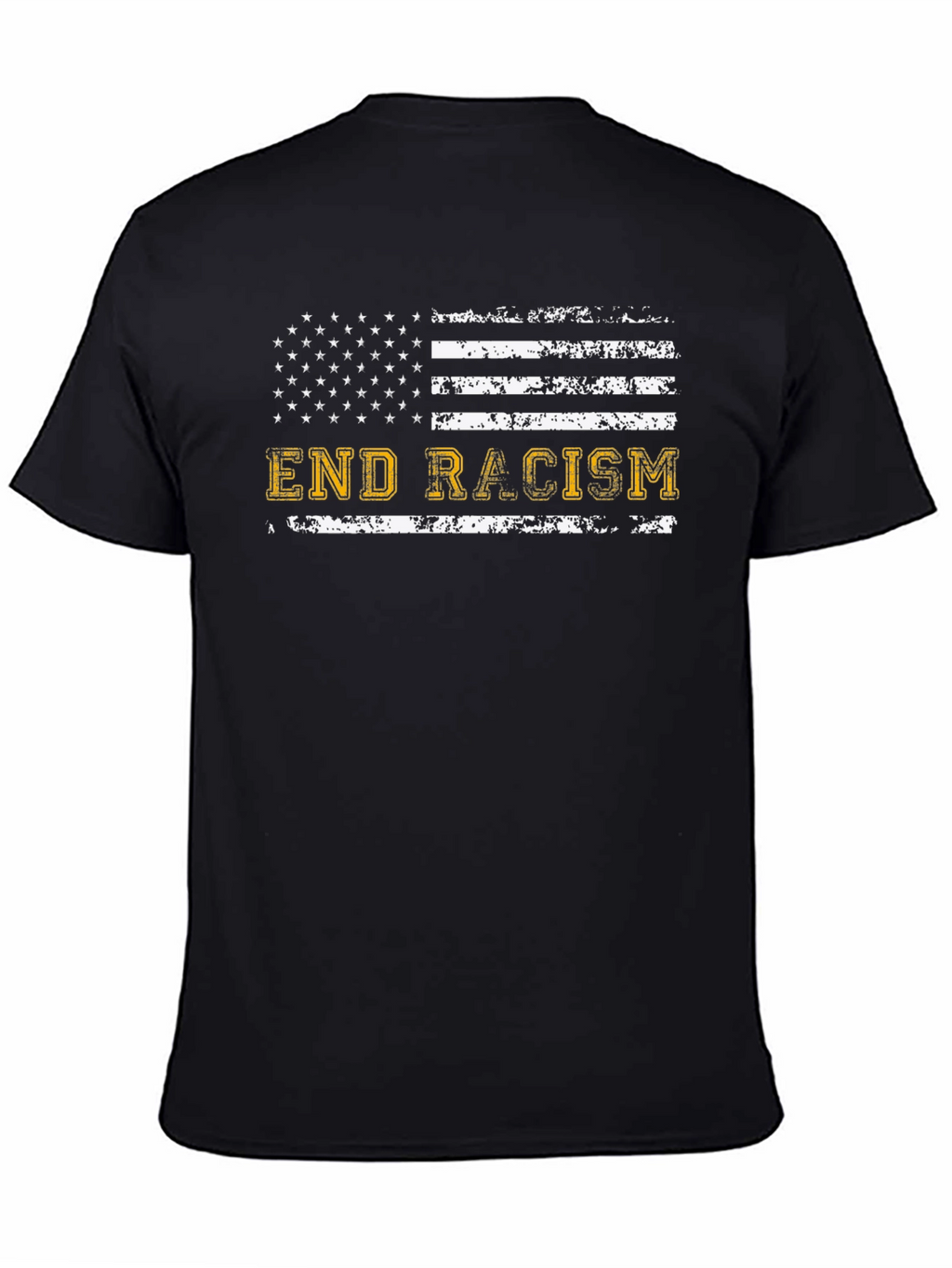 End Racism American Flag T-Shirt
