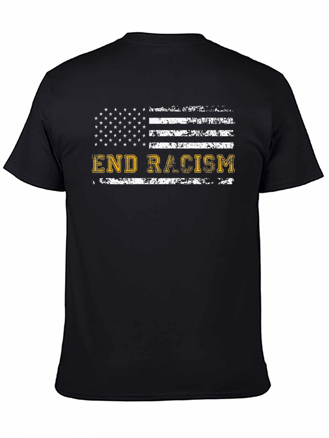 End Racism American Flag T-Shirt