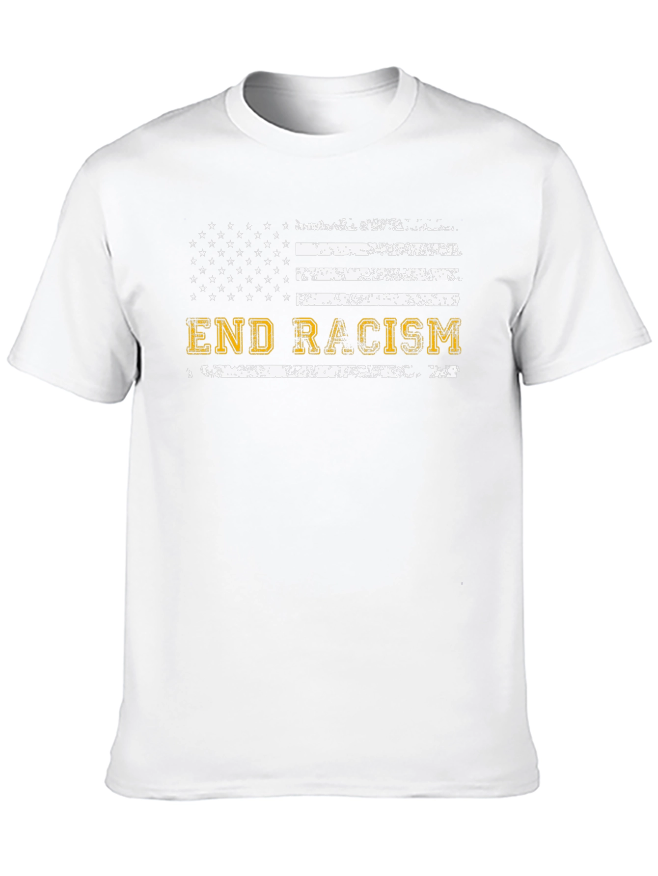 End Racism American Flag T-Shirt