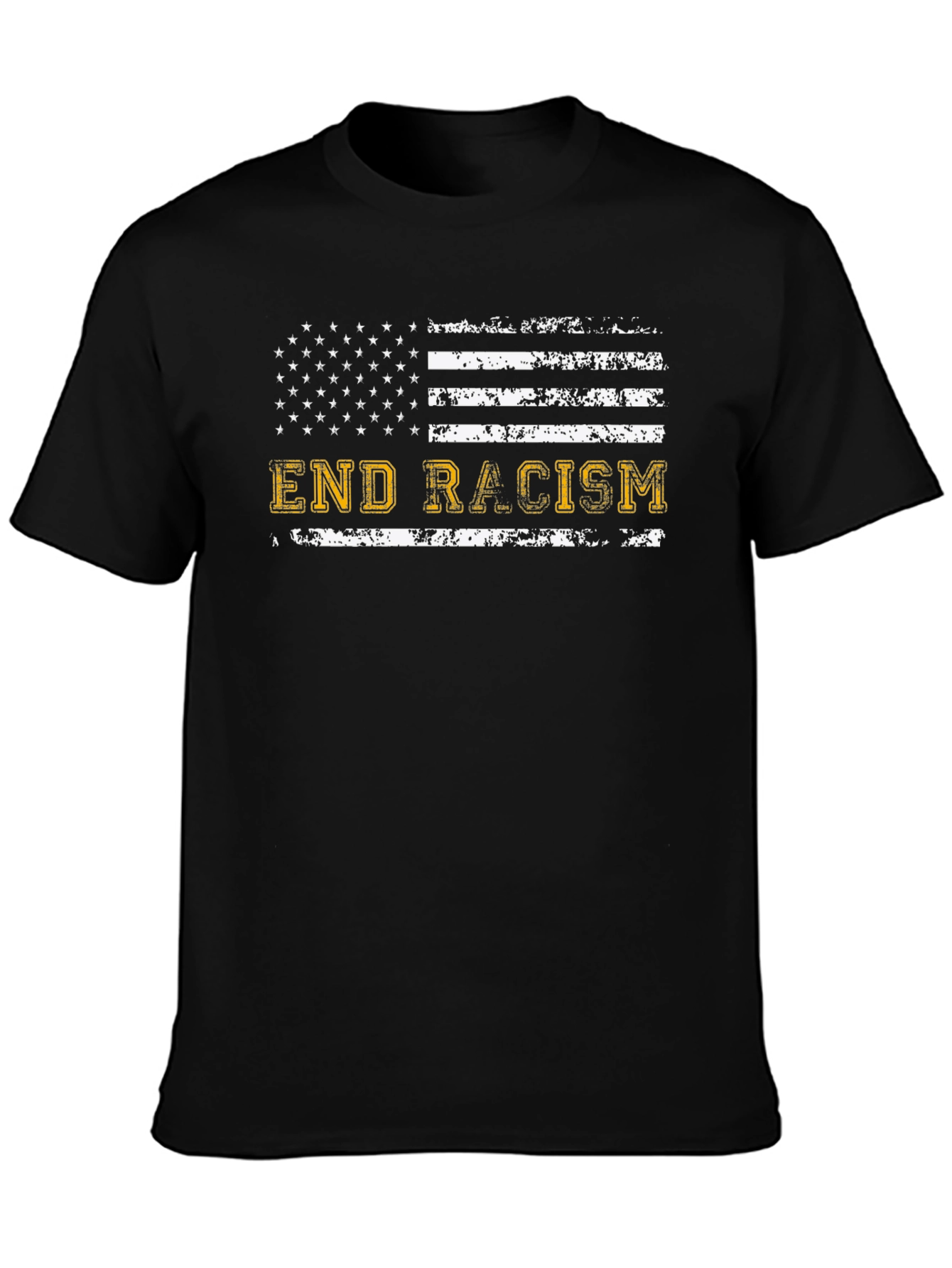 End Racism American Flag T-Shirt