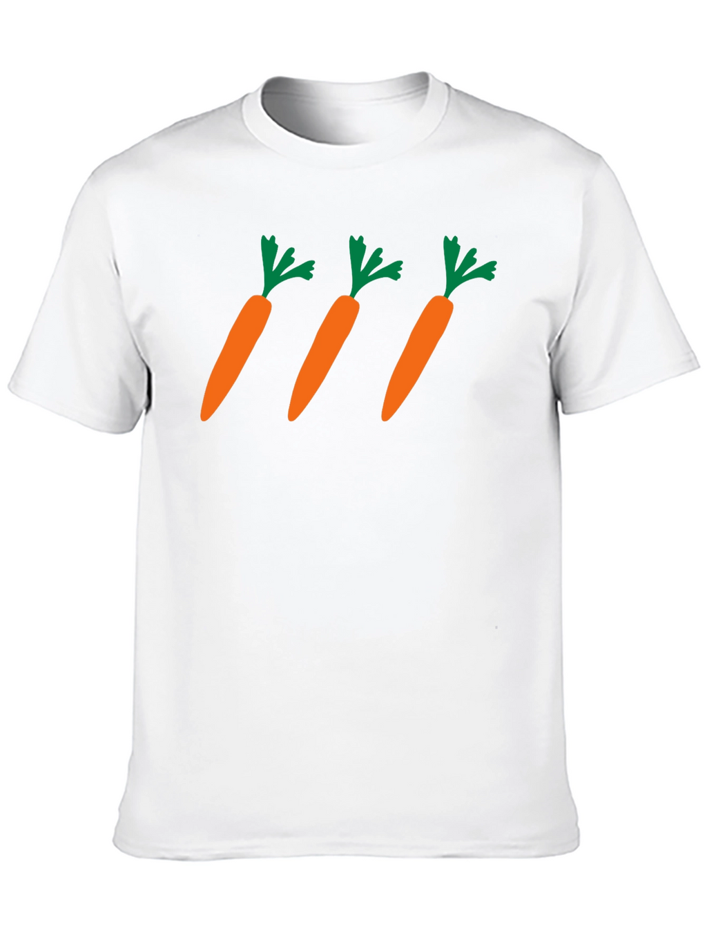 Carrot Pattern Black T-Shirt