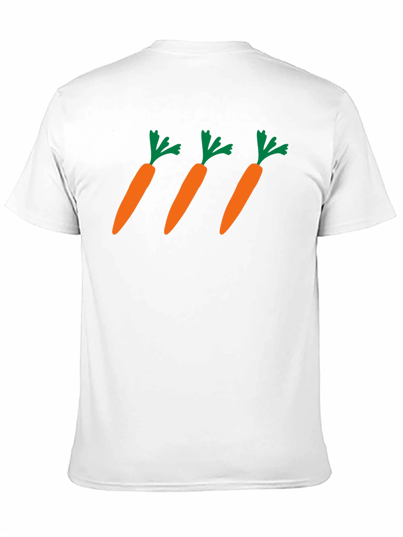 Carrot Pattern Black T-Shirt