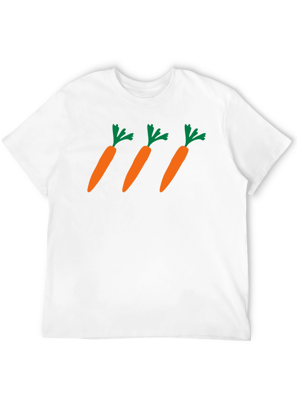 Carrot Pattern Black T-Shirt