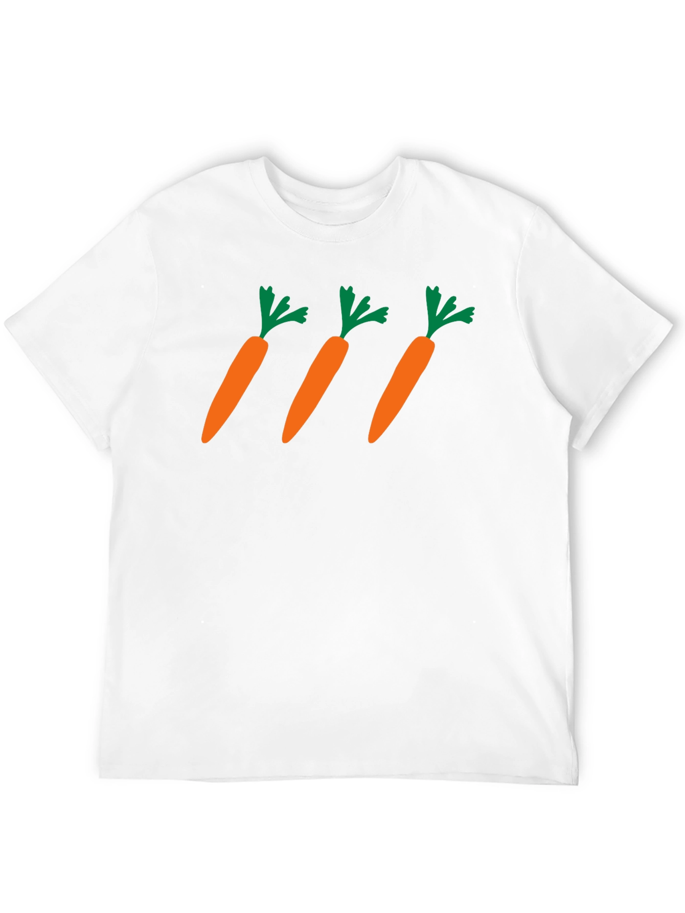 Carrot Pattern Black T-Shirt