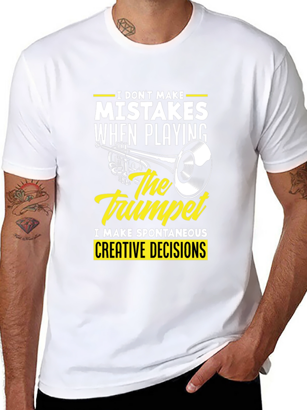 Trumpet Player Graphic Tee - Spontaneous Creative Decisions T-Shirt