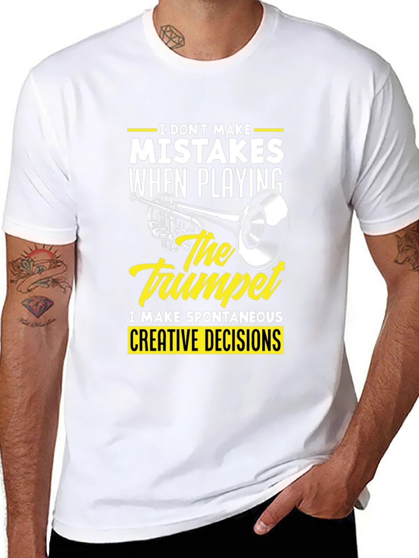 Trumpet Player Graphic Tee - Spontaneous Creative Decisions T-Shirt