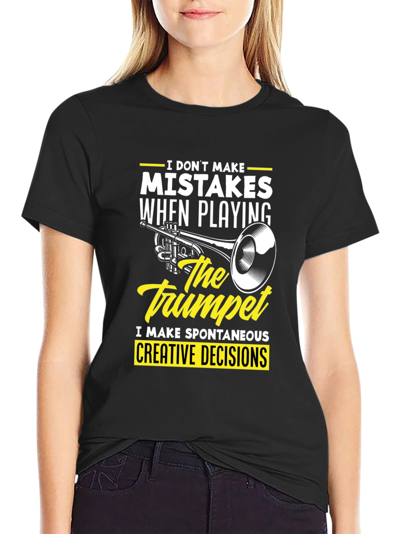 Trumpet Player Graphic Tee - Spontaneous Creative Decisions T-Shirt