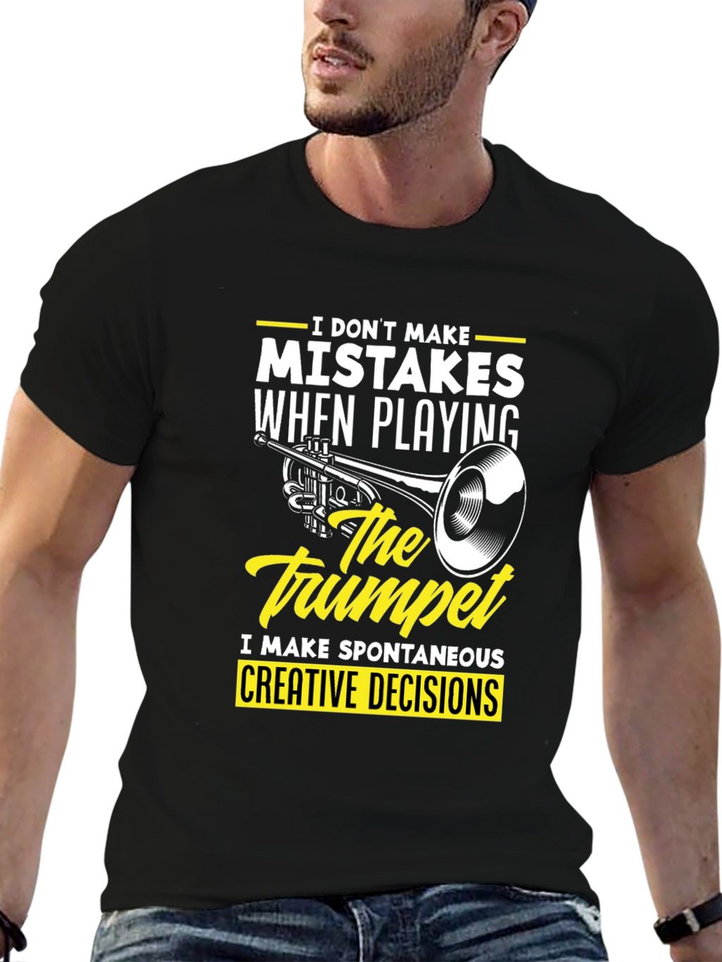 Trumpet Player Graphic Tee - Spontaneous Creative Decisions T-Shirt