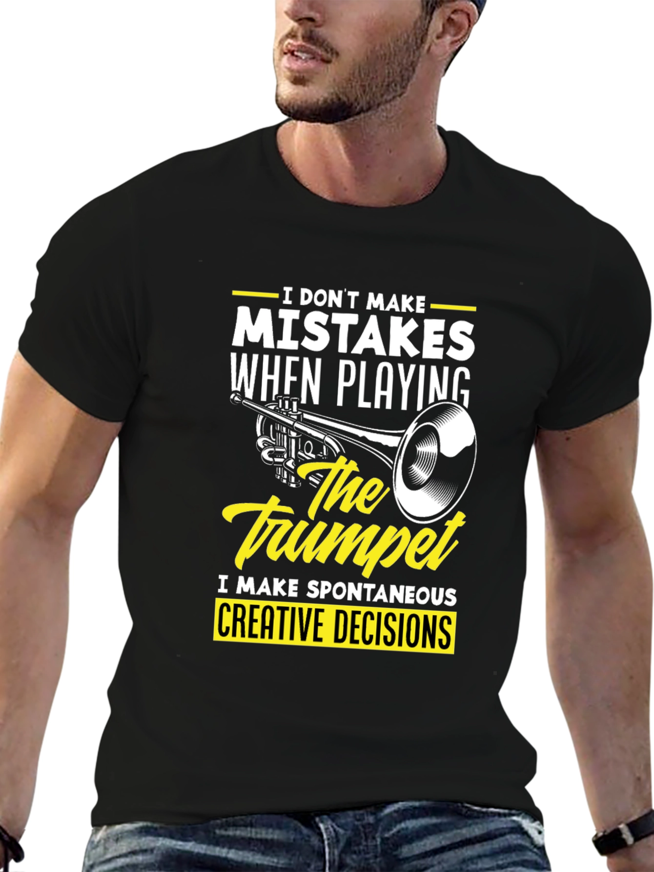 Trumpet Player Graphic Tee - Spontaneous Creative Decisions T-Shirt