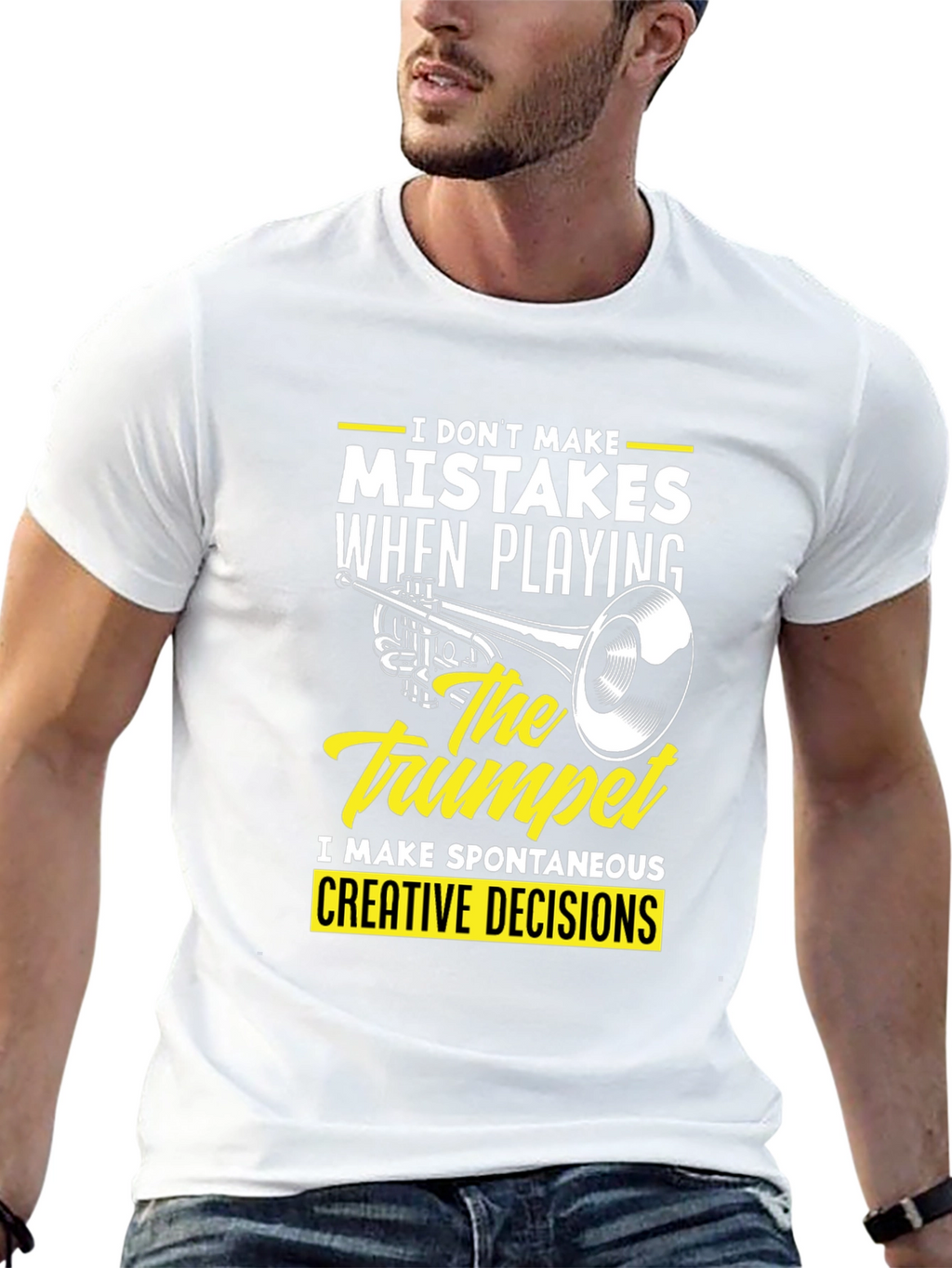 Trumpet Player Graphic Tee - Spontaneous Creative Decisions T-Shirt