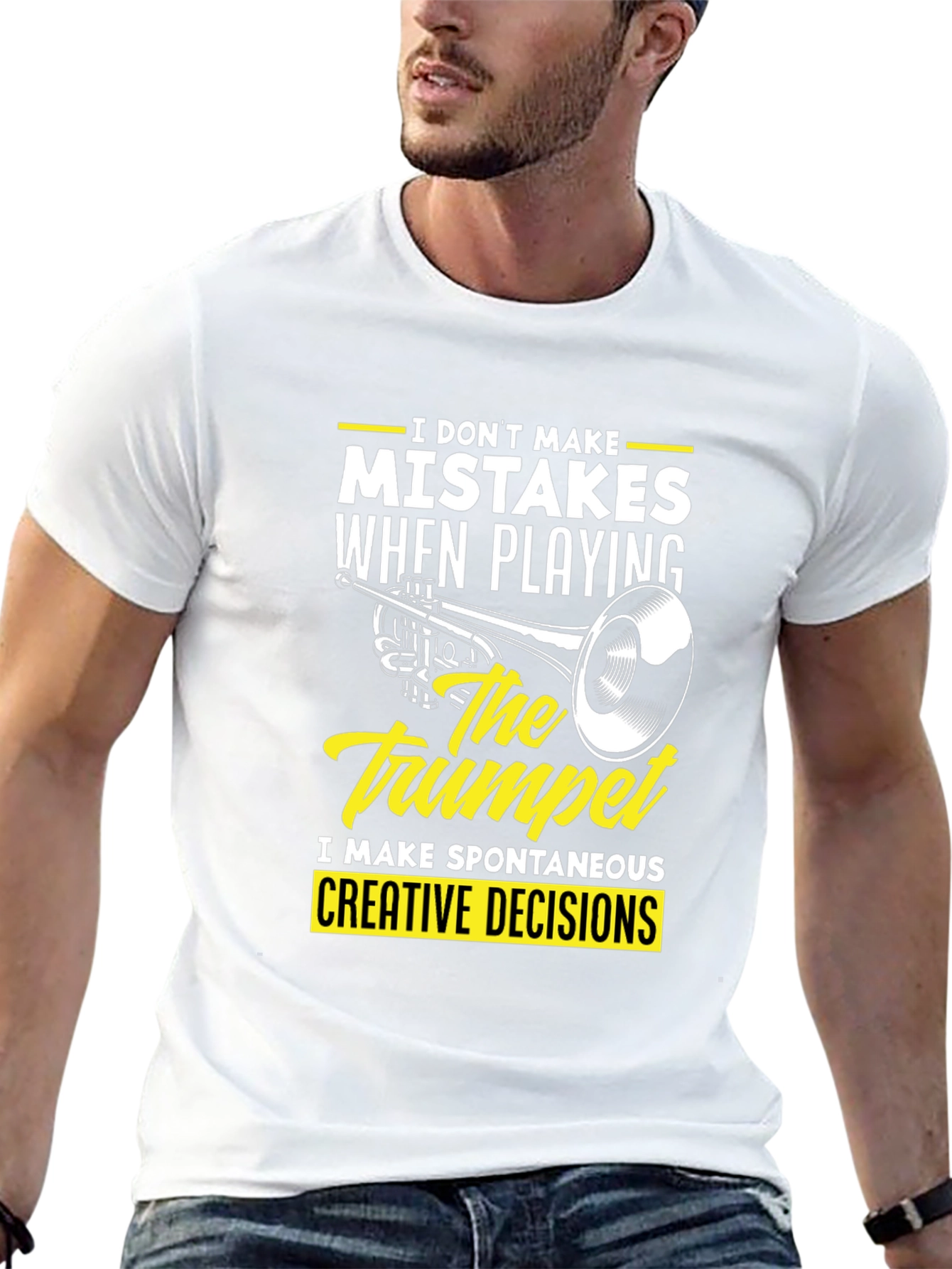 Trumpet Player Graphic Tee - Spontaneous Creative Decisions T-Shirt