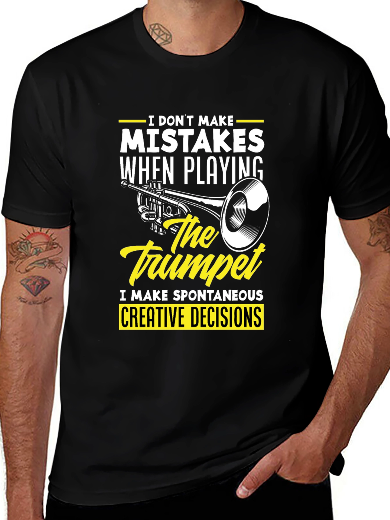 Trumpet Player Graphic Tee - Spontaneous Creative Decisions T-Shirt