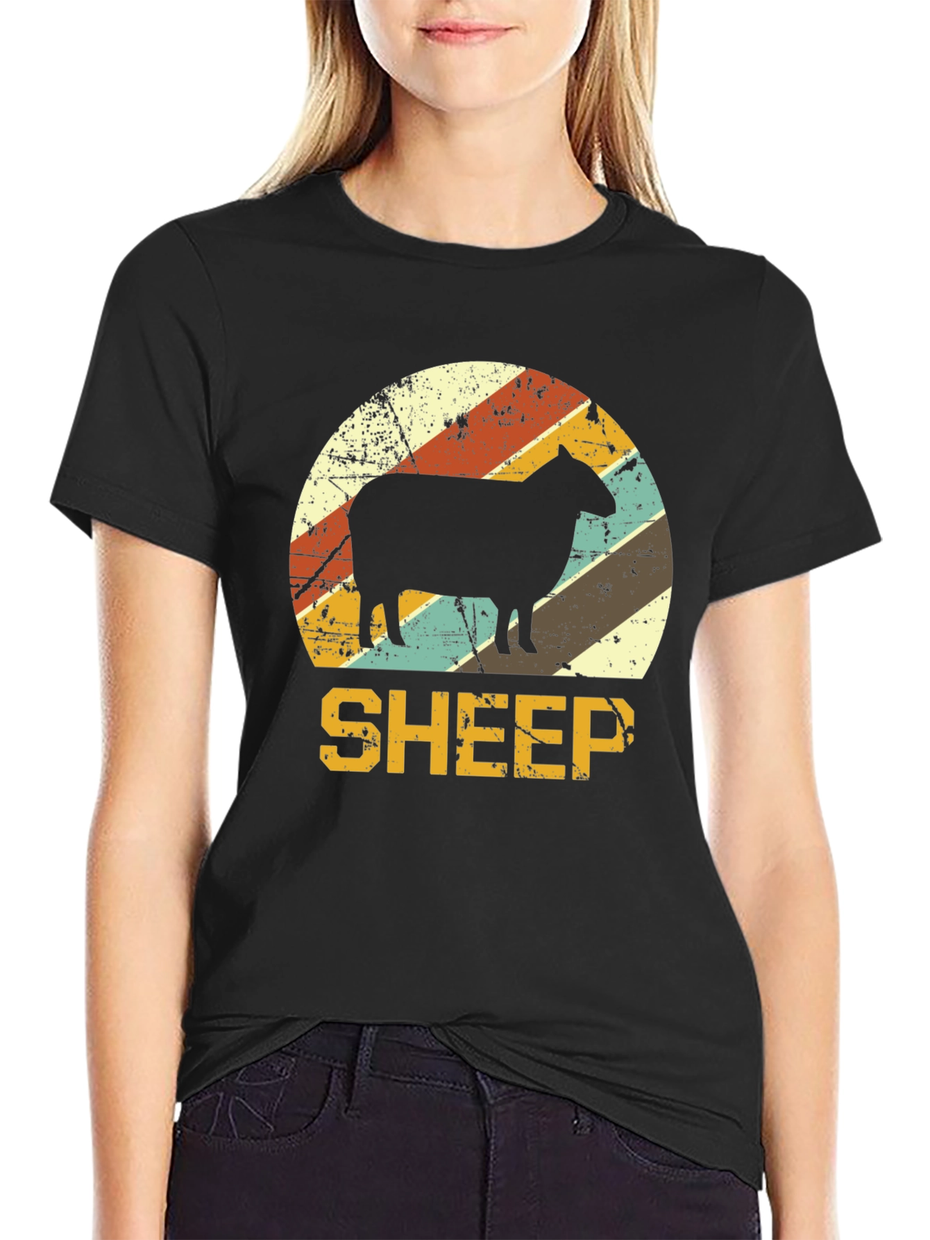 Vintage Sheep T-Shirt - Retro Graphic Tee