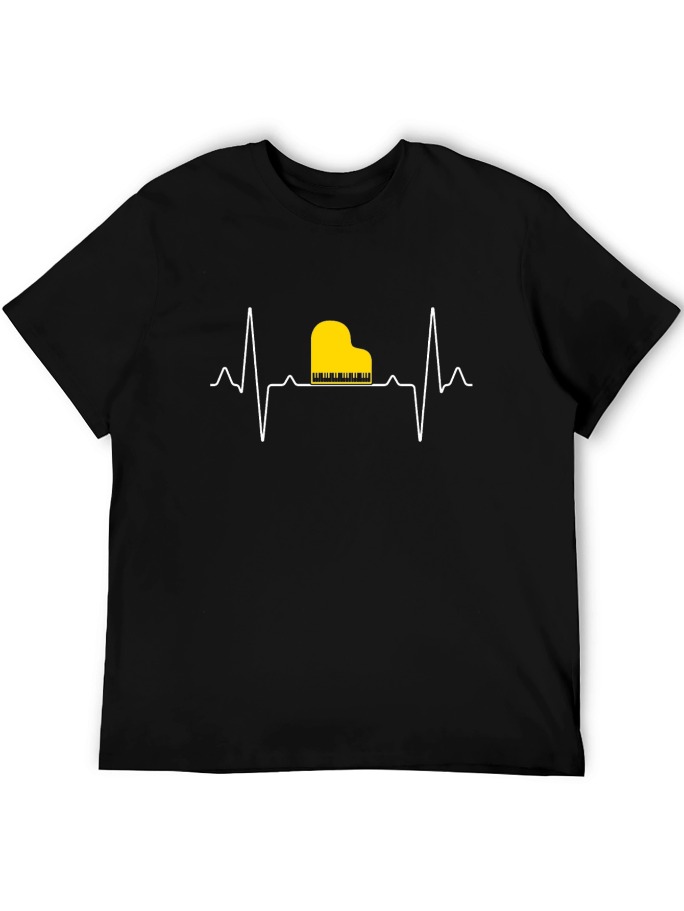 Piano Heartbeat T-Shirt - Music Lover Tee