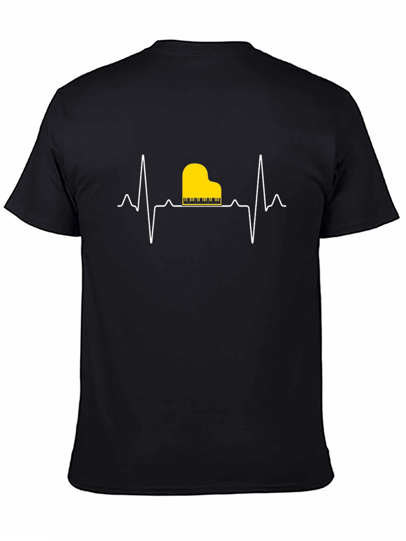 Piano Heartbeat T-Shirt - Music Lover Tee