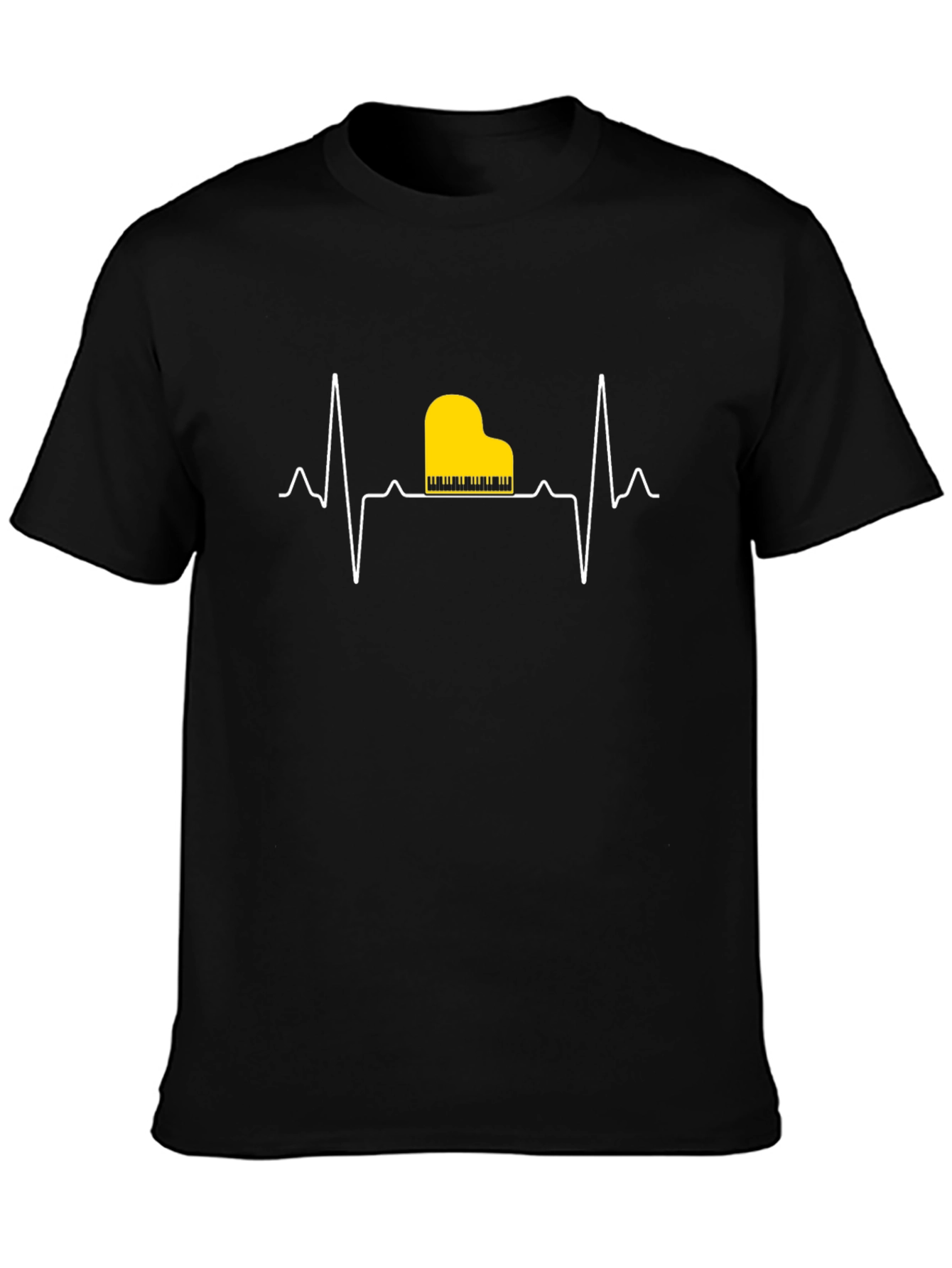 Piano Heartbeat T-Shirt - Music Lover Tee