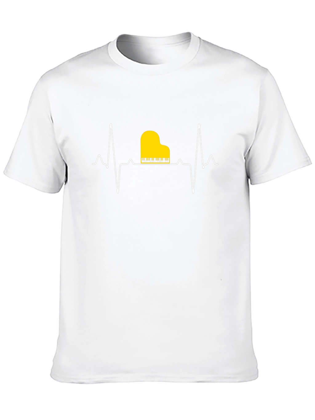 Piano Heartbeat T-Shirt - Music Lover Tee