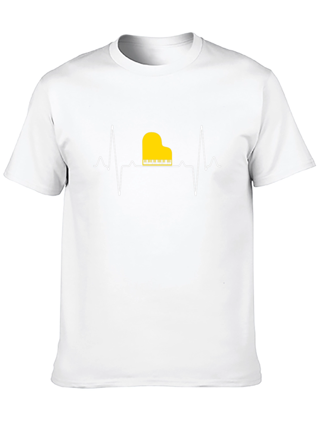 Piano Heartbeat T-Shirt - Music Lover Tee