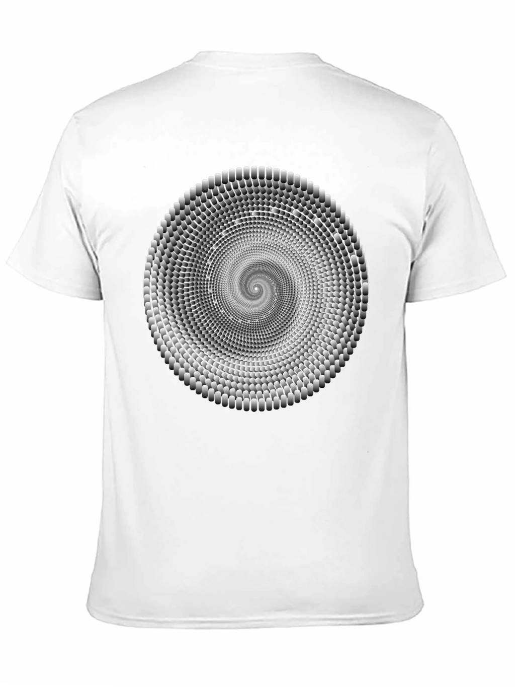 Optical Illusion Spiral T-Shirt - Black