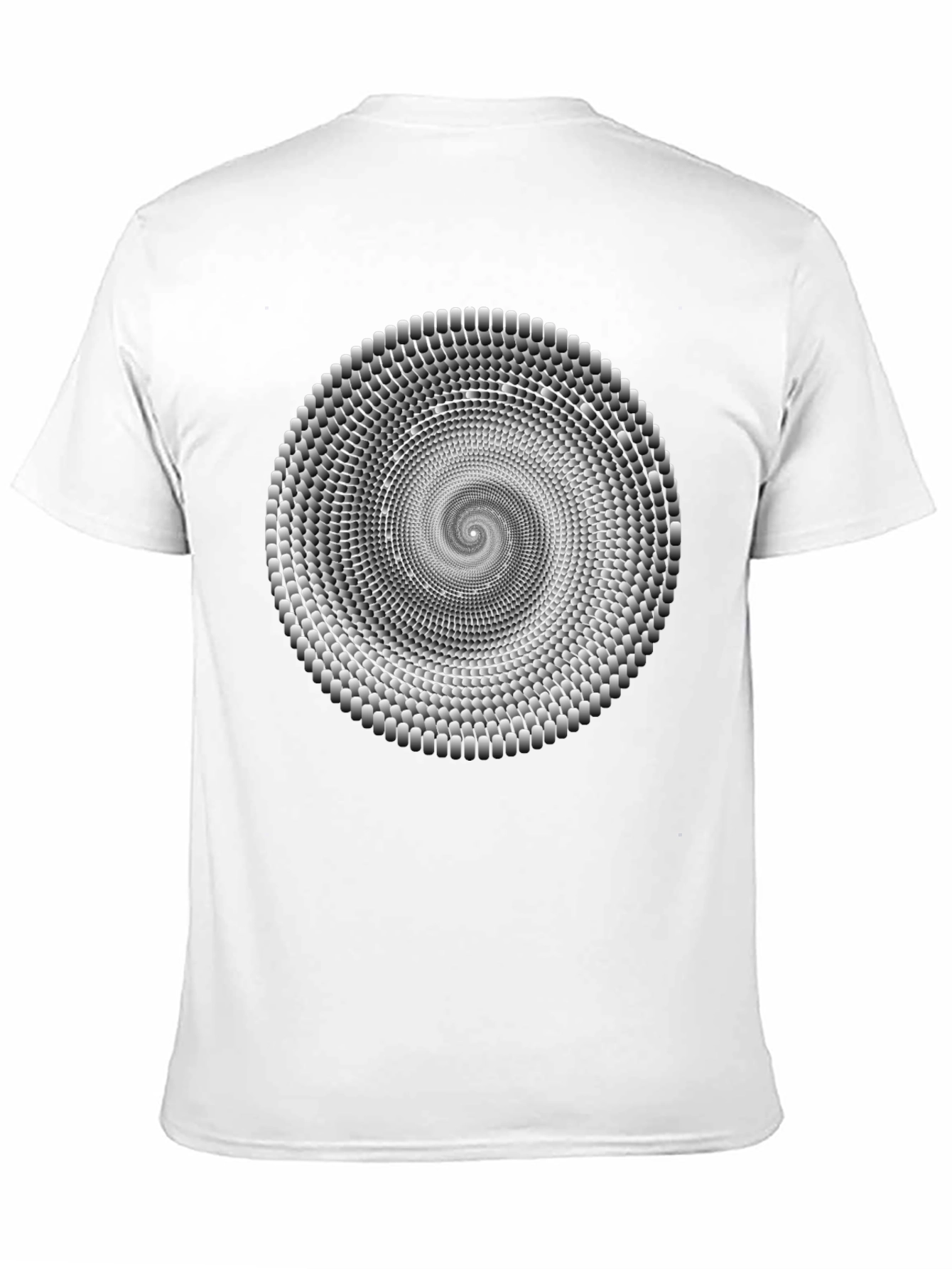 Optical Illusion Spiral T-Shirt - Black