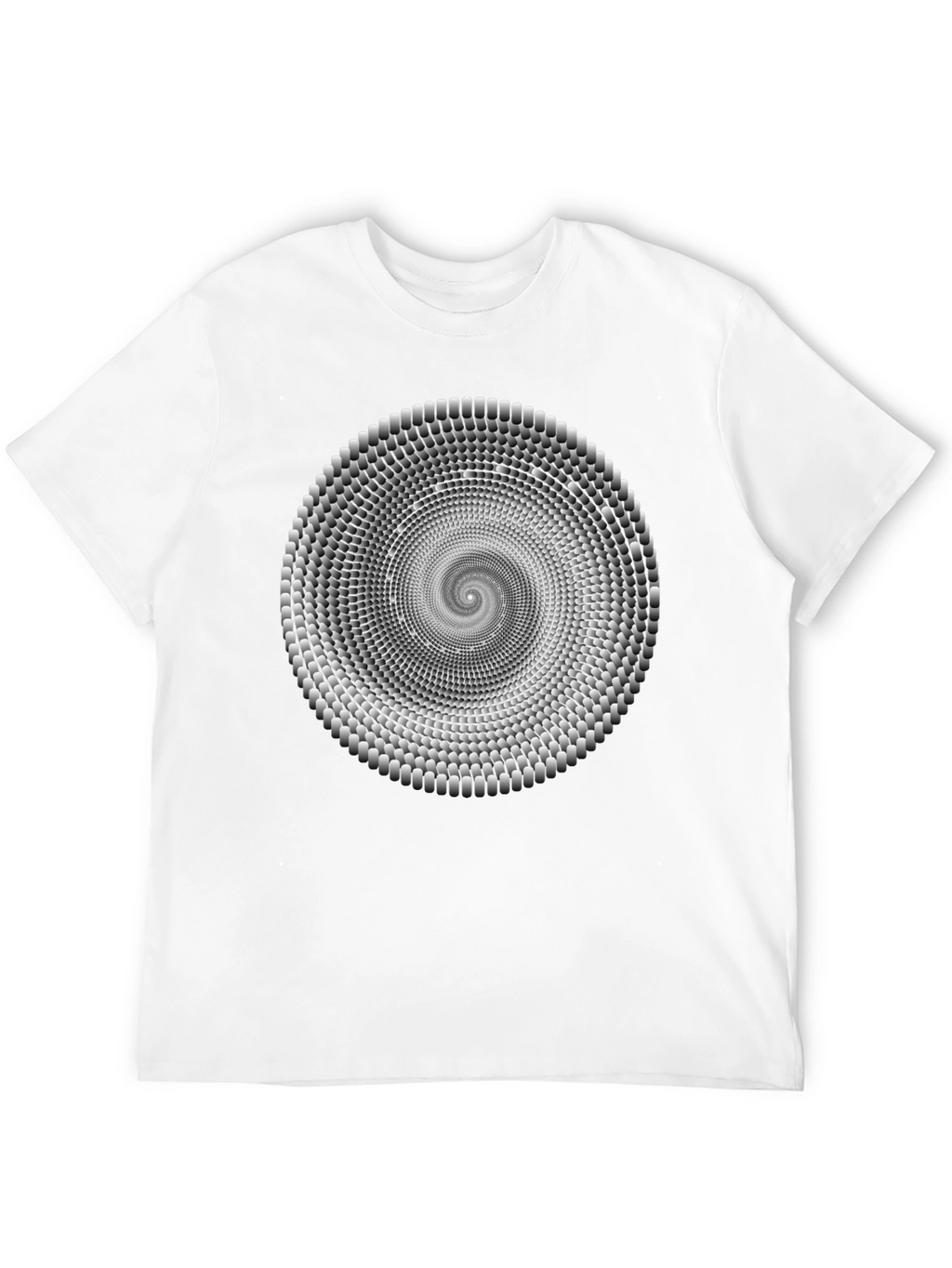 Optical Illusion Spiral T-Shirt - Black