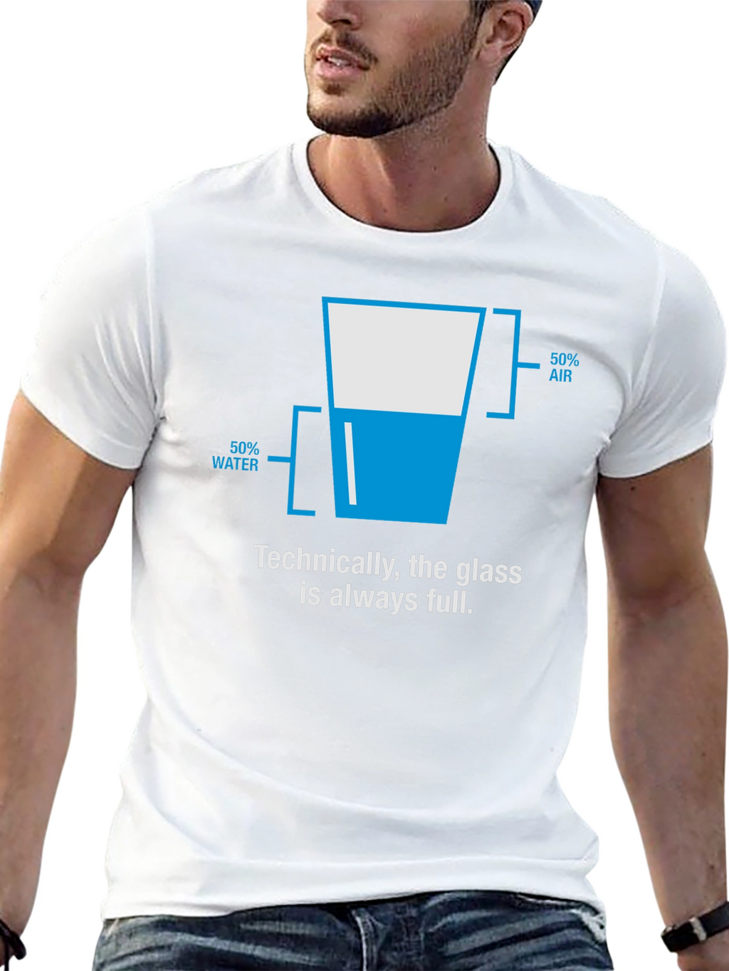 Funny Optimistic Glass Half Full T-Shirt