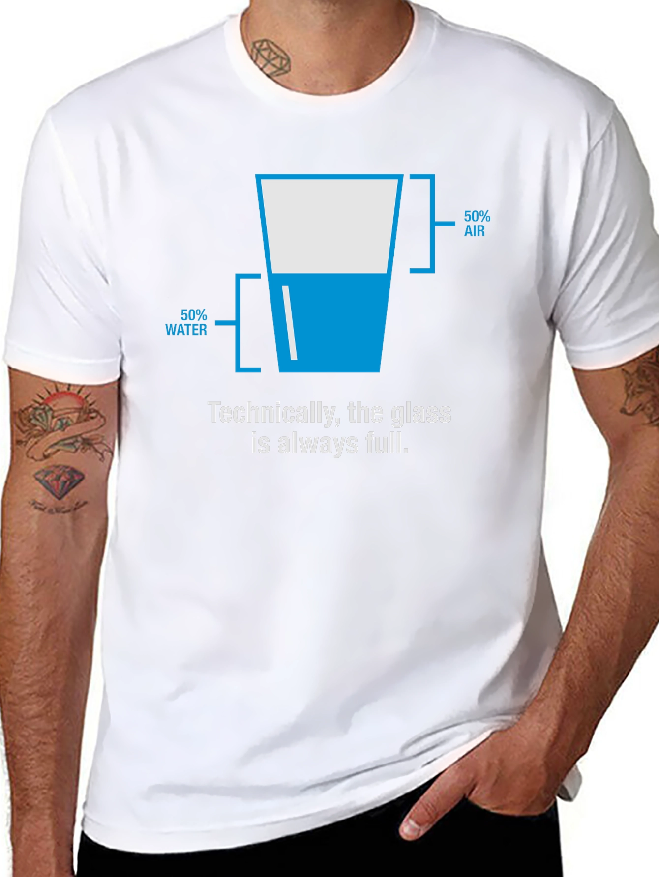Funny Optimistic Glass Half Full T-Shirt
