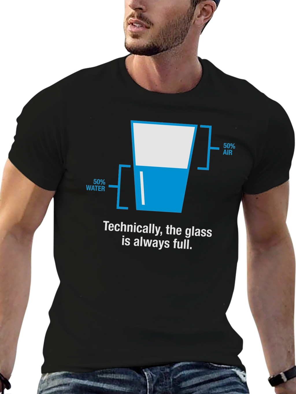 Funny Optimistic Glass Half Full T-Shirt