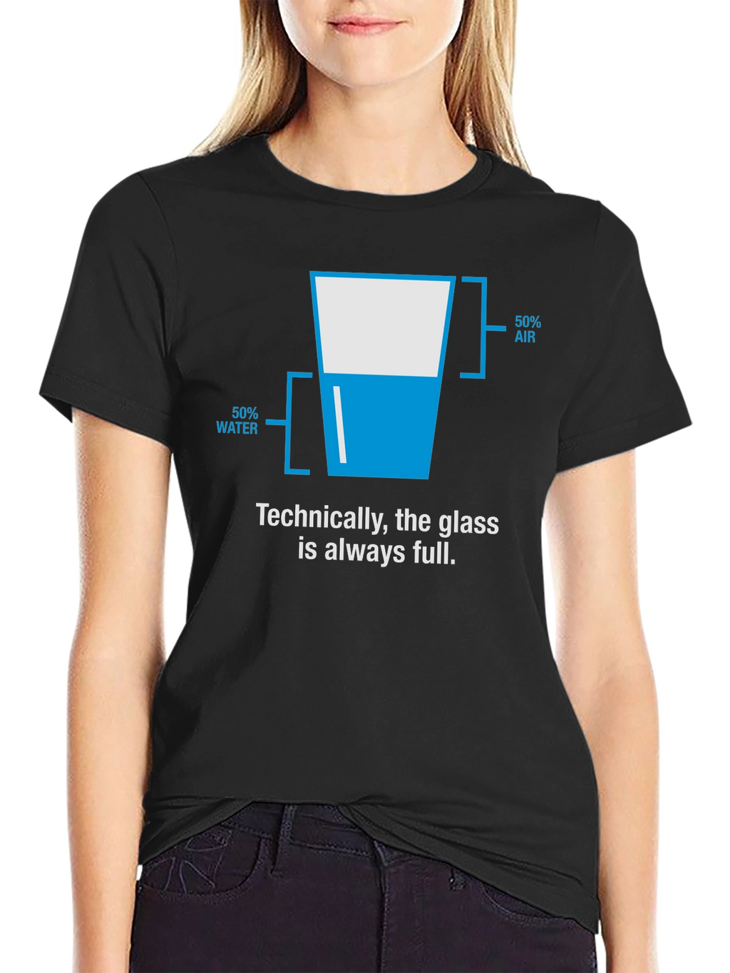 Funny Optimistic Glass Half Full T-Shirt