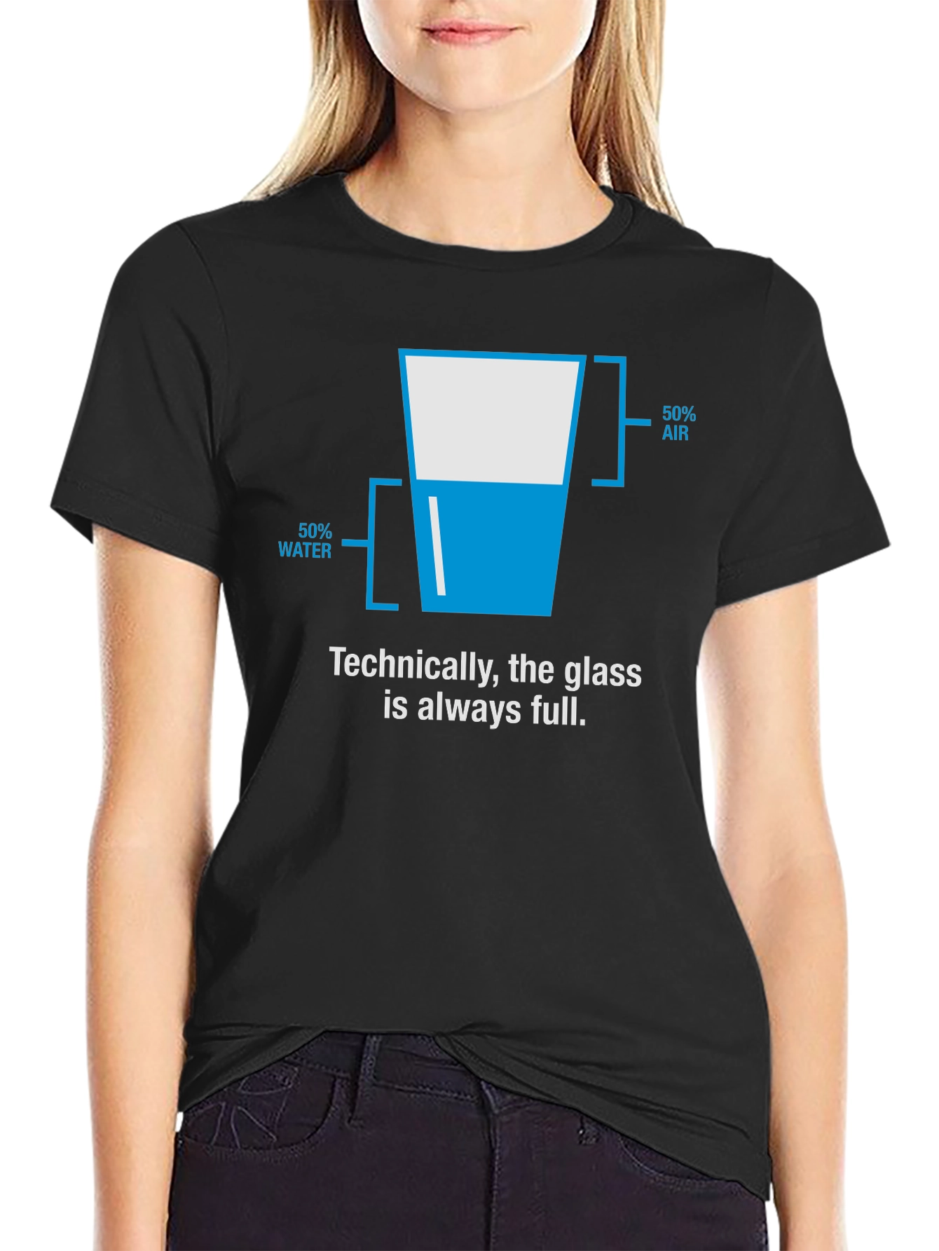 Funny Optimistic Glass Half Full T-Shirt