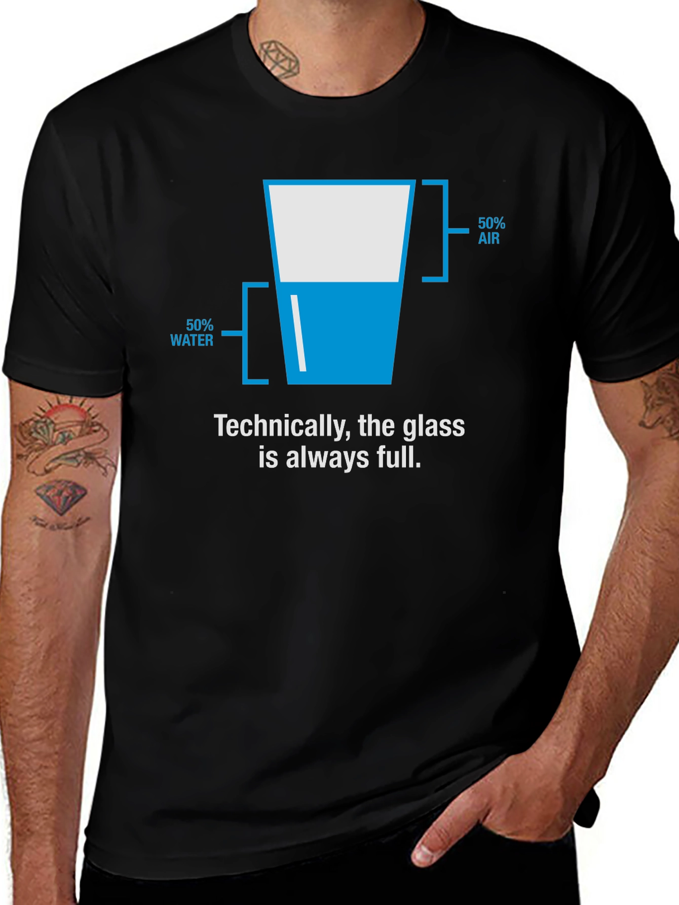 Funny Optimistic Glass Half Full T-Shirt