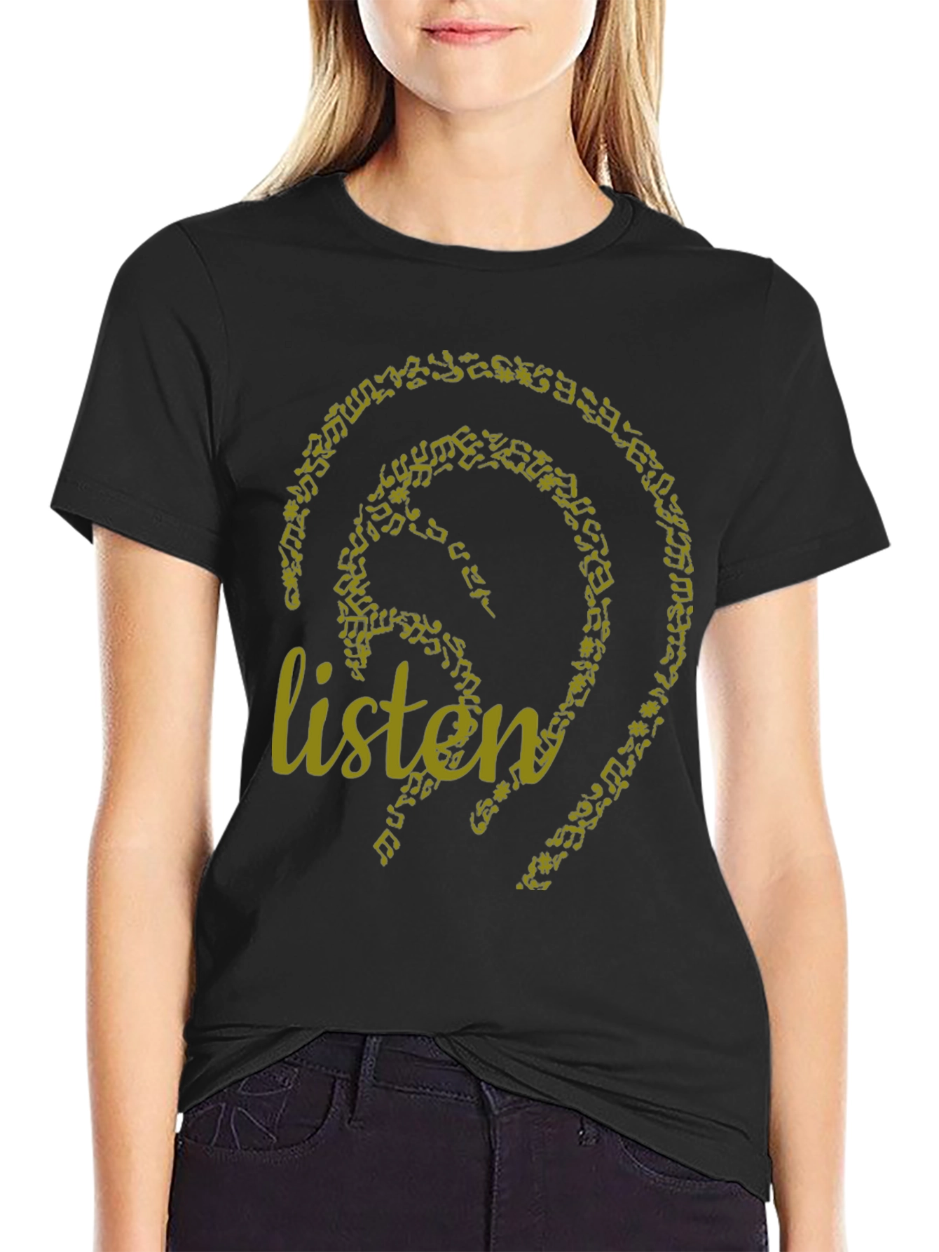 Listen Music Note Ear T-Shirt - Unique Design