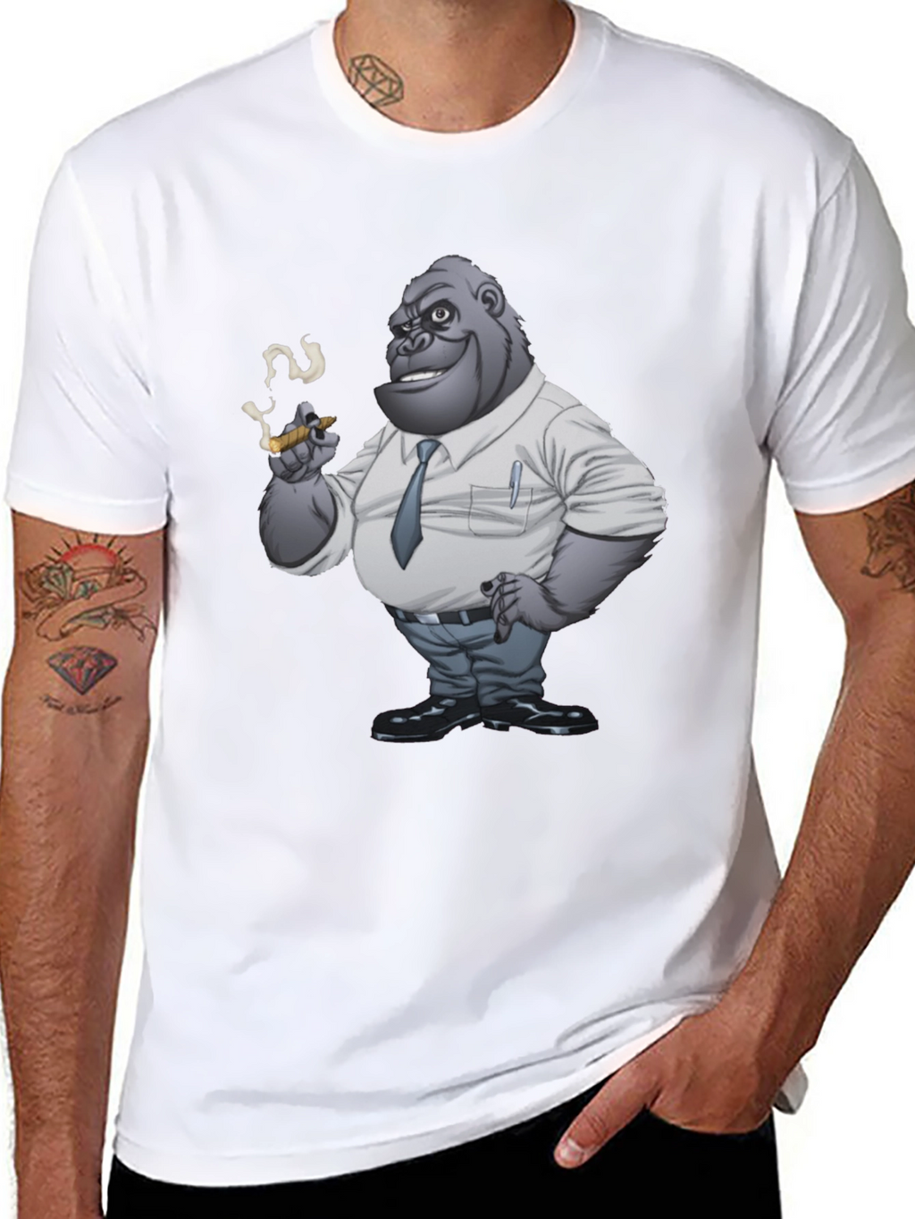 Cigar Smoking Gorilla Graphic Tee
