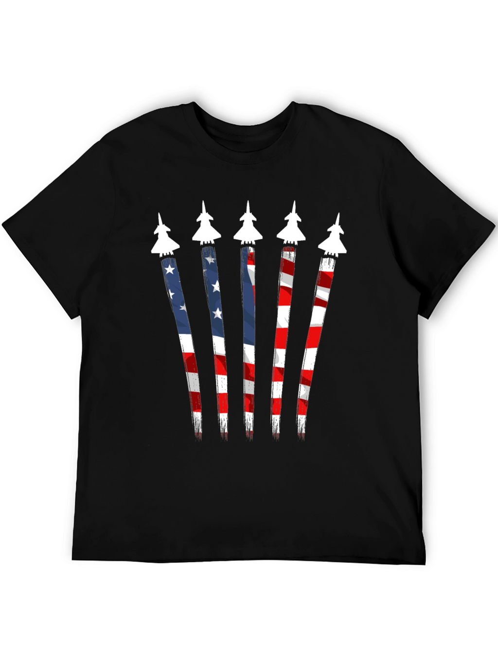 American Flag Fighter Jet Graphic Tee