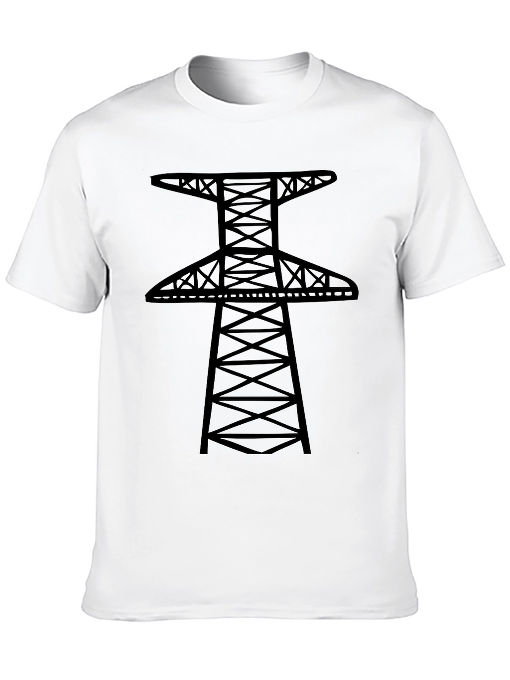 Power Line Tower Graphic T-Shirt