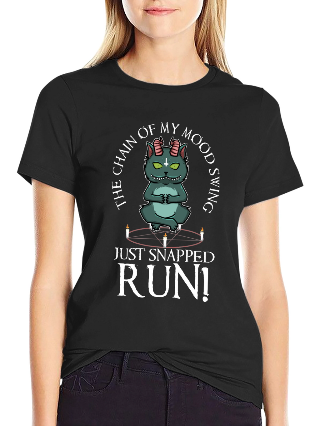 Mood Swing Cat T-Shirt - Run!