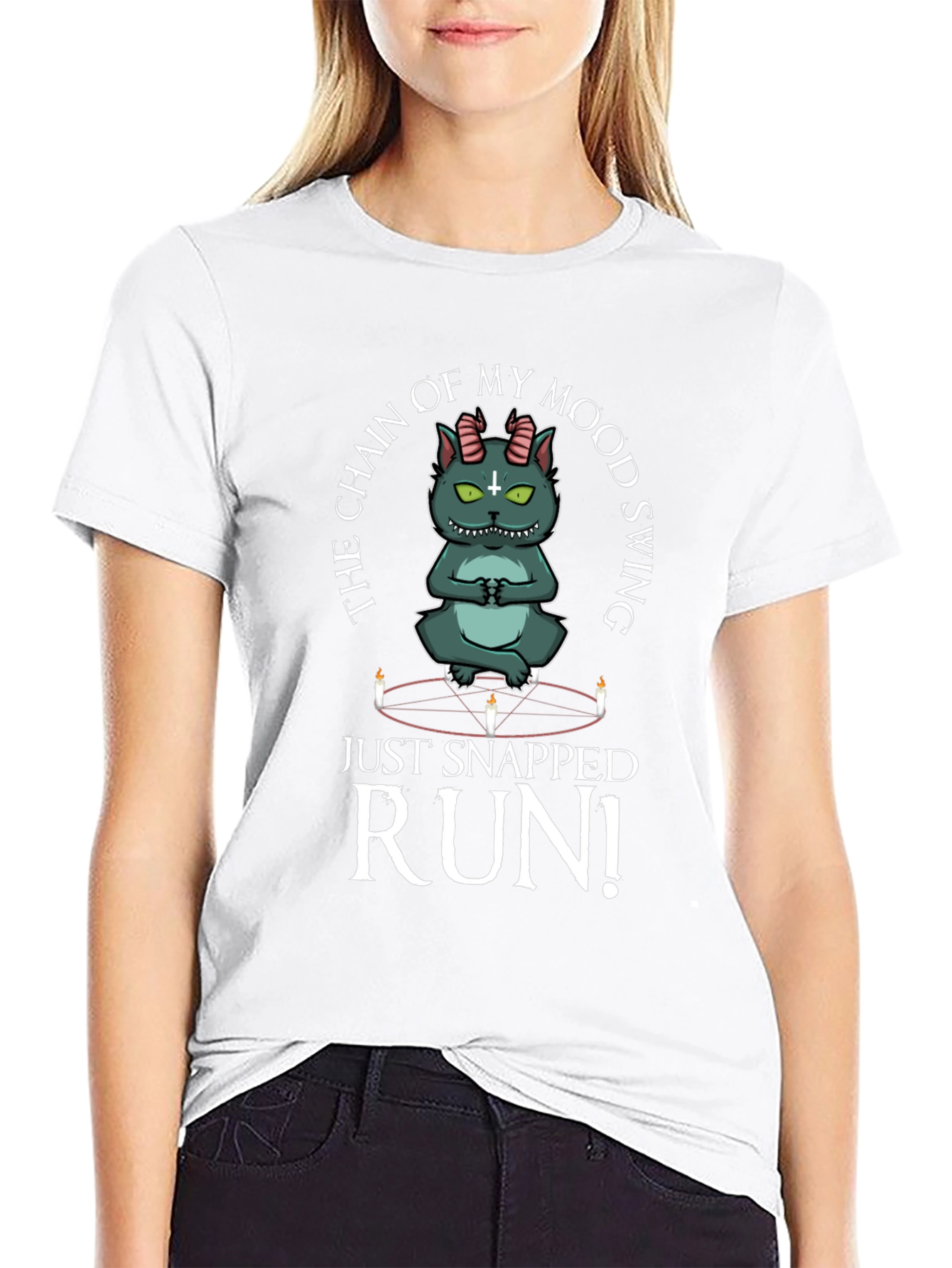 Mood Swing Cat T-Shirt - Run!