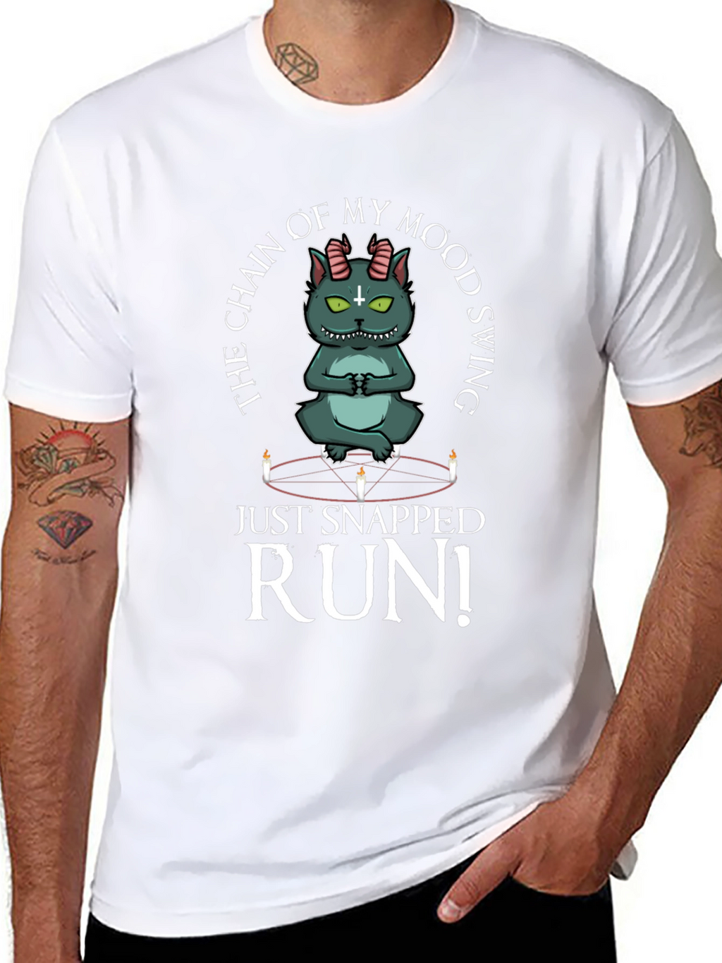 Mood Swing Cat T-Shirt - Run!