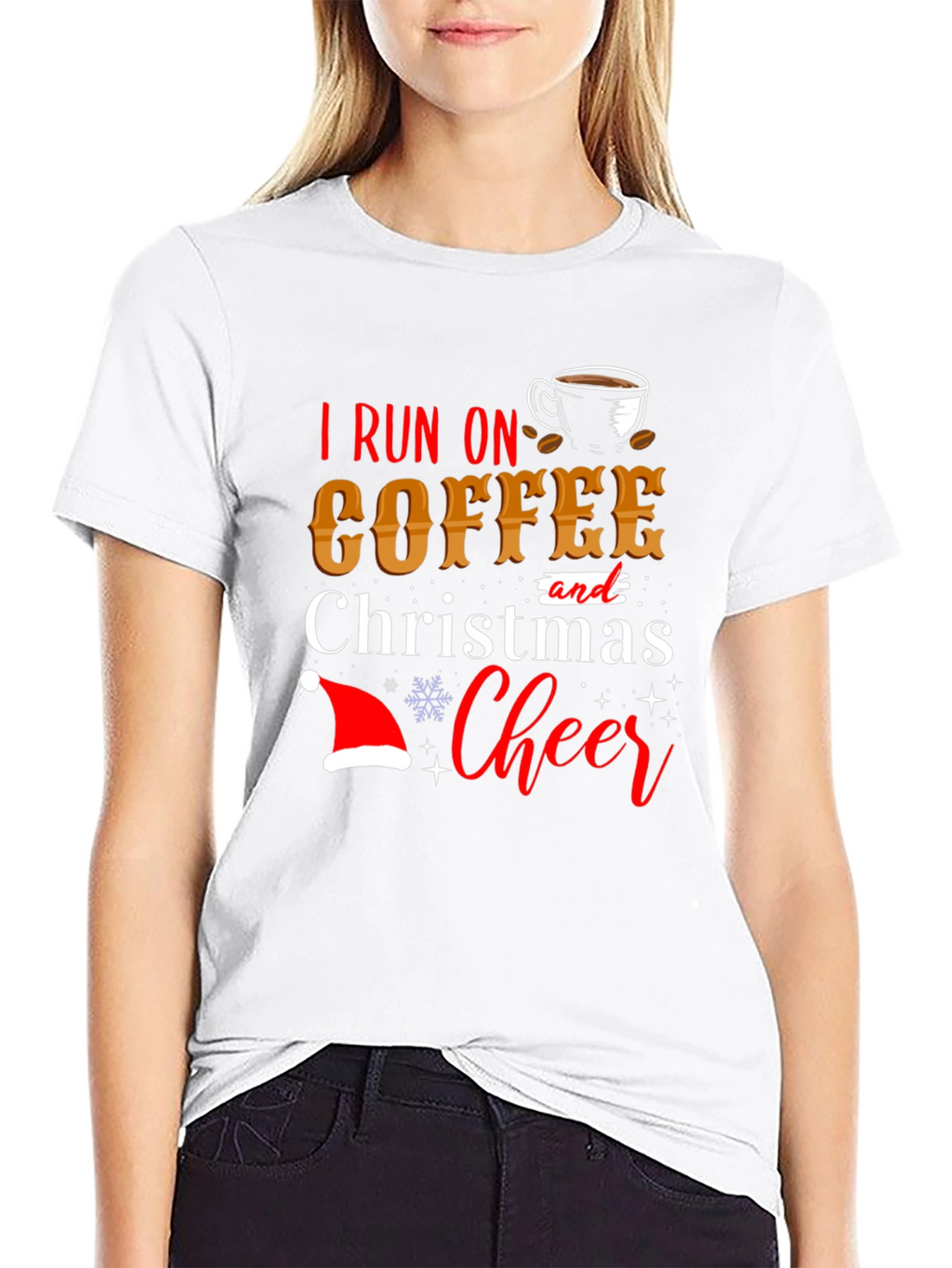 I Run On Coffee and Christmas Cheer T-Shirt