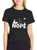 Sleeping Dog “NOPE” T-Shirt – Funny Lazy Dog Graphic Tee