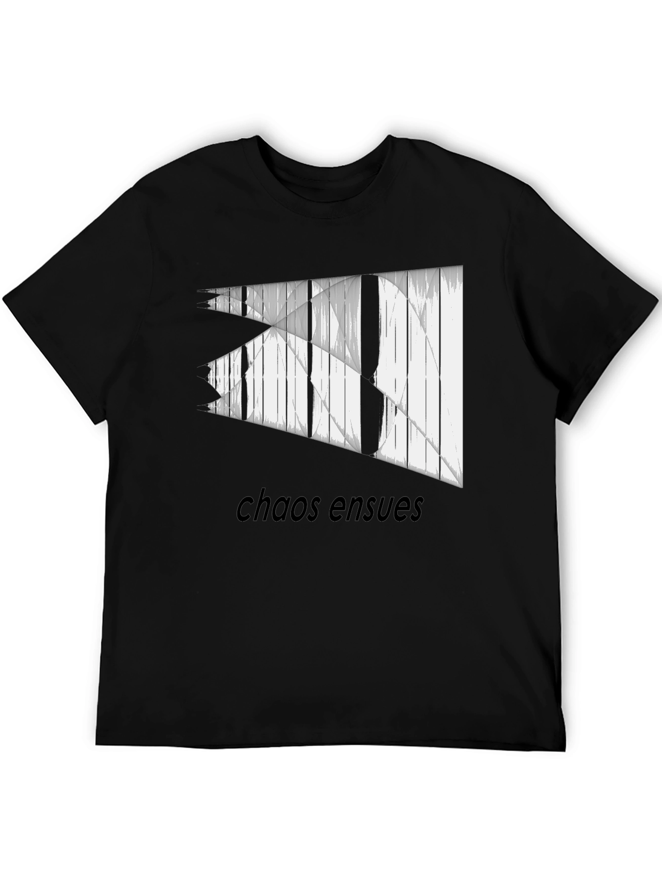 Chaos Ensues Graphic Tee - Modern Black T-Shirt