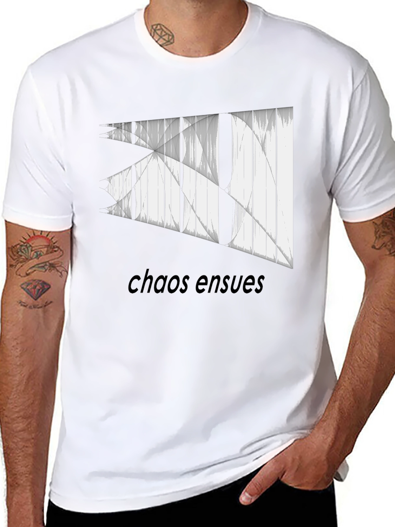 Chaos Ensues Graphic Tee - Modern Black T-Shirt