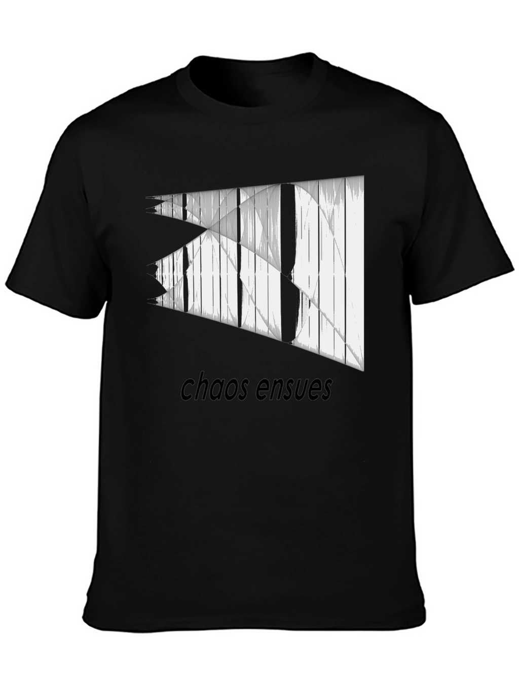 Chaos Ensues Graphic Tee - Modern Black T-Shirt