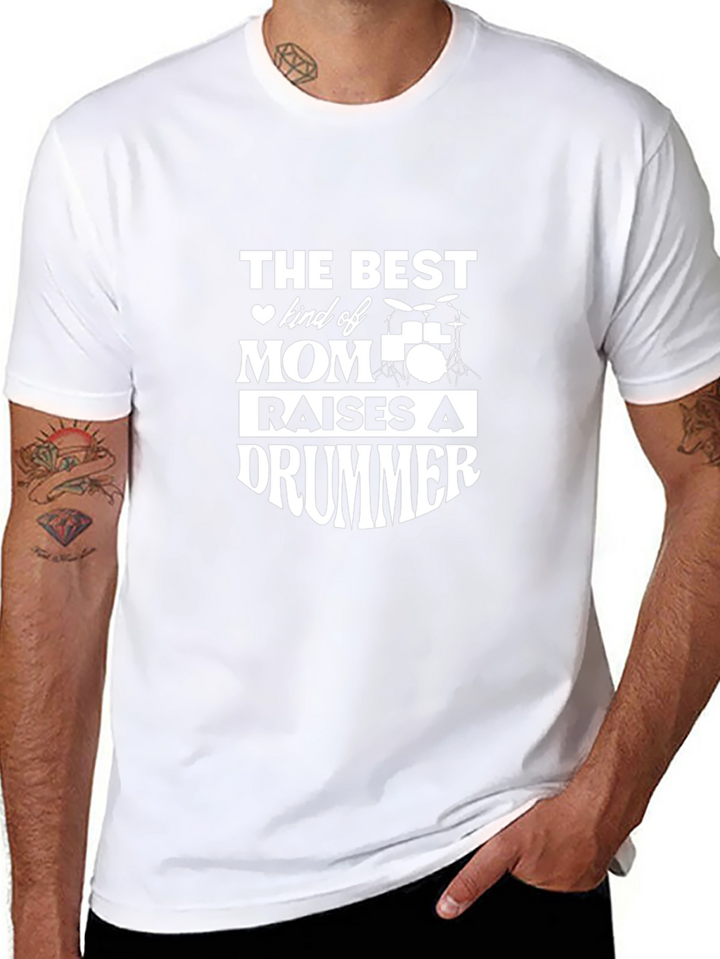 Best Mom Raises A Drummer T-Shirt - Black
