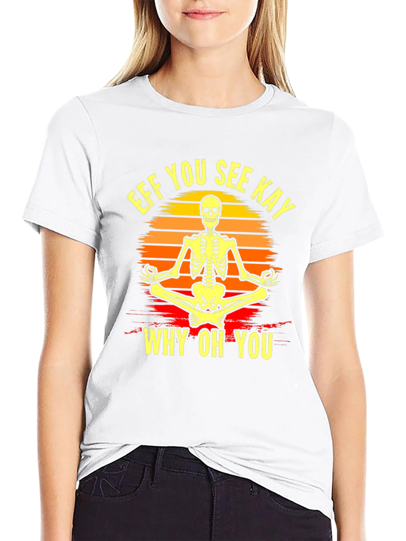 Skeleton Yoga T-Shirt - Eff You See Kay
