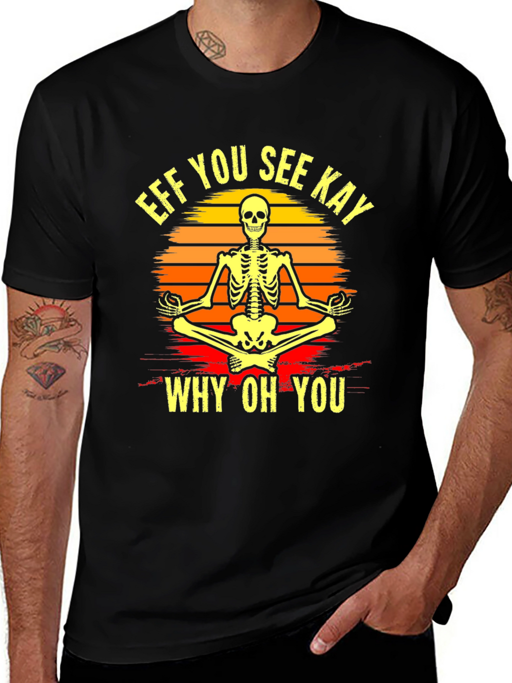 Skeleton Yoga T-Shirt - Eff You See Kay