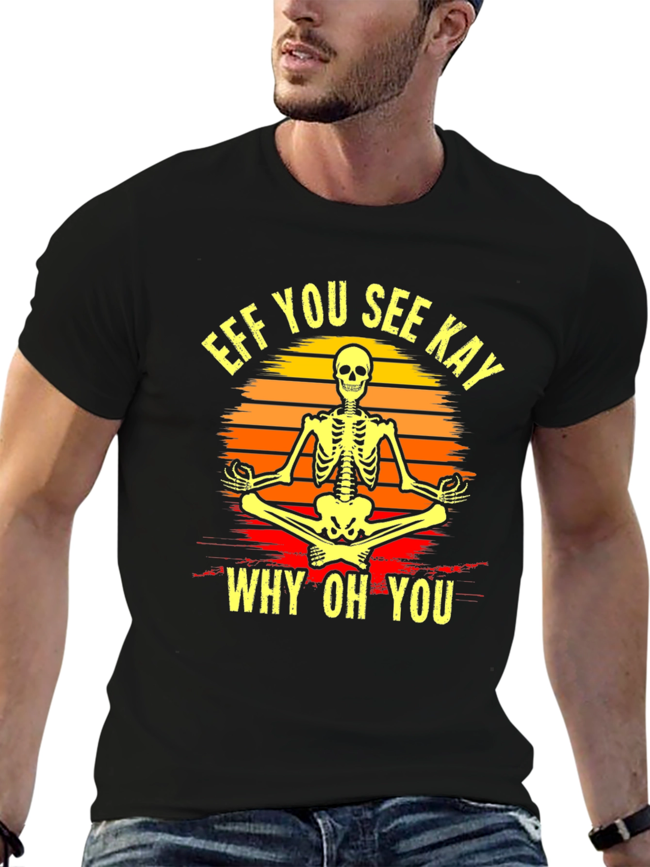 Skeleton Yoga T-Shirt - Eff You See Kay